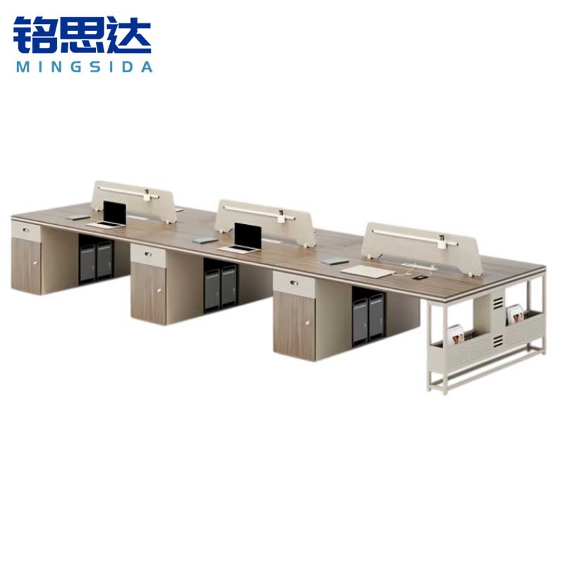 铭思达办公桌六人位张高清大图