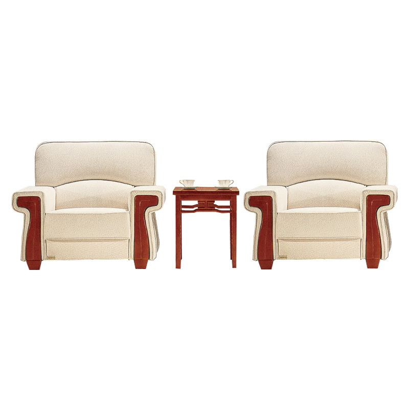 匡大布艺沙发商务办公接待沙发组合1+1+茶几KD-E3027-1高清大图