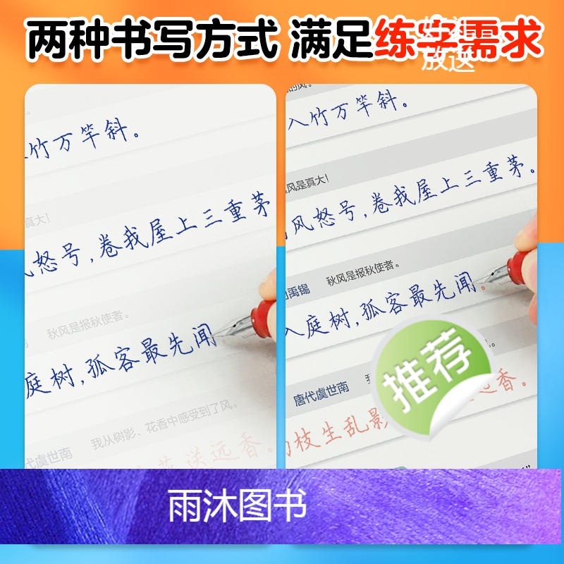 练字写点啥2本套+钢笔墨囊 [正版]抖音同款字帖练字成年正楷练字写点啥初高中学生成人古诗词楷书硬笔书法临摹钢笔练字帖高清大图