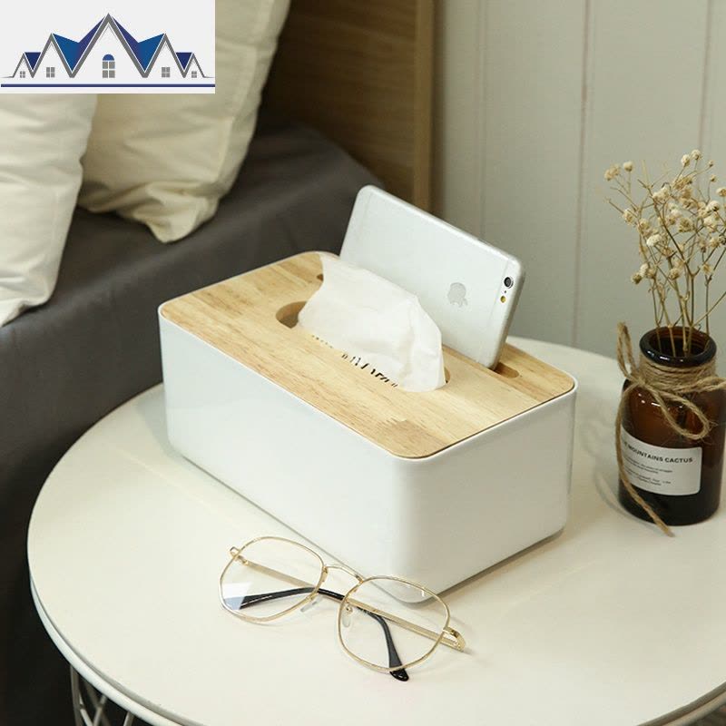 纸巾盒 客厅抽纸收纳盒子卧室少女创意家用北欧ins餐厅卷纸筒简约 三维工匠图片