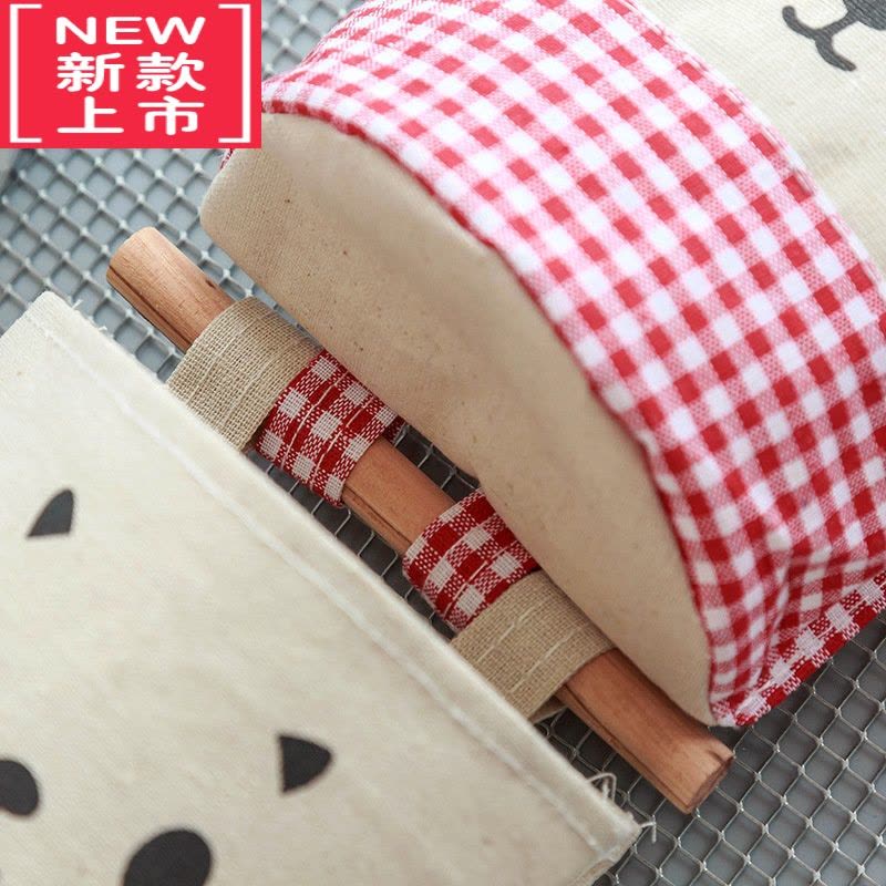 可莉允小号龙猫棉麻单兜收纳挂袋兜墙挂式收纳袋衣柜门后布艺杂物储物袋图片