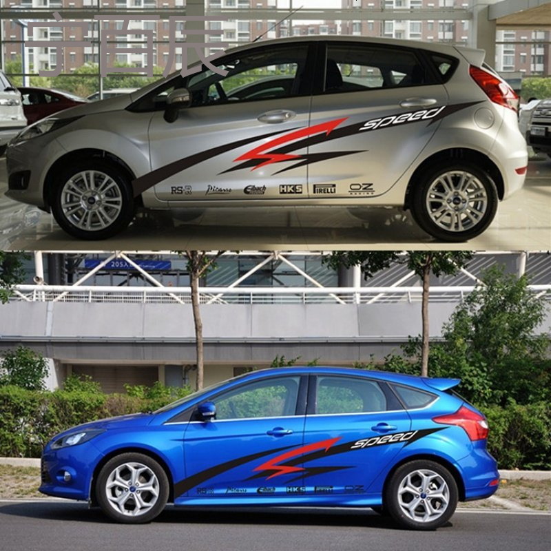 福特新福克斯嘉年华两厢三厢专用汽车贴纸拉花改装车贴整全车身贴