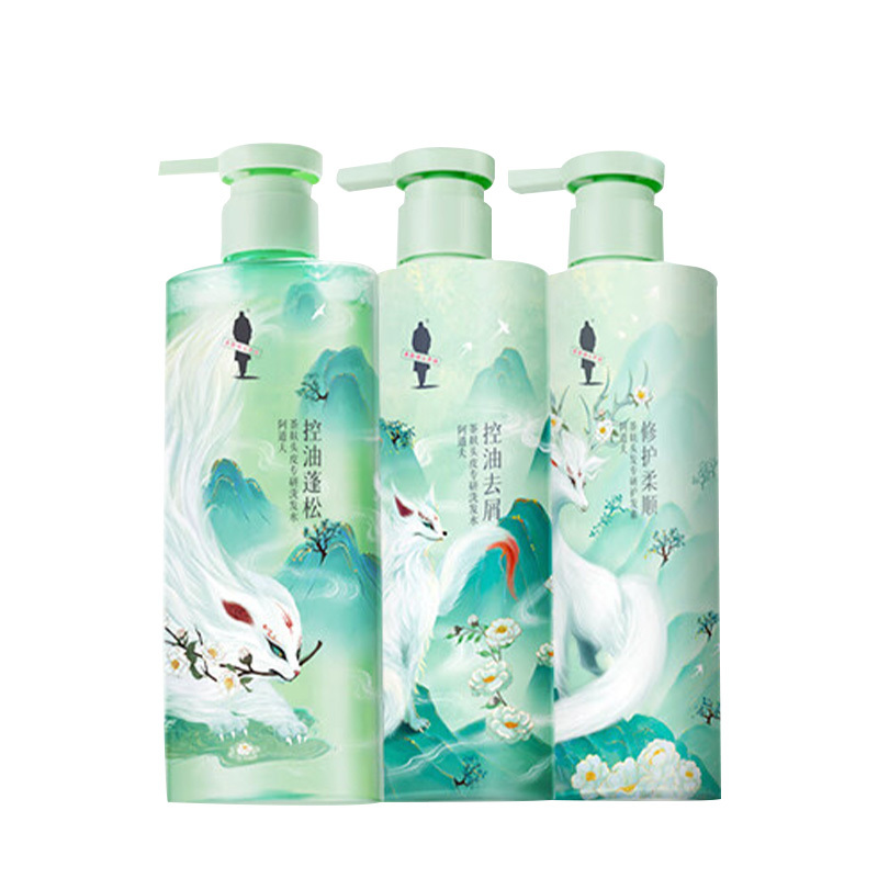 阿道夫洗护套装350ml*3瓶茶麸冰护理专研祛油无硅油止痒系列