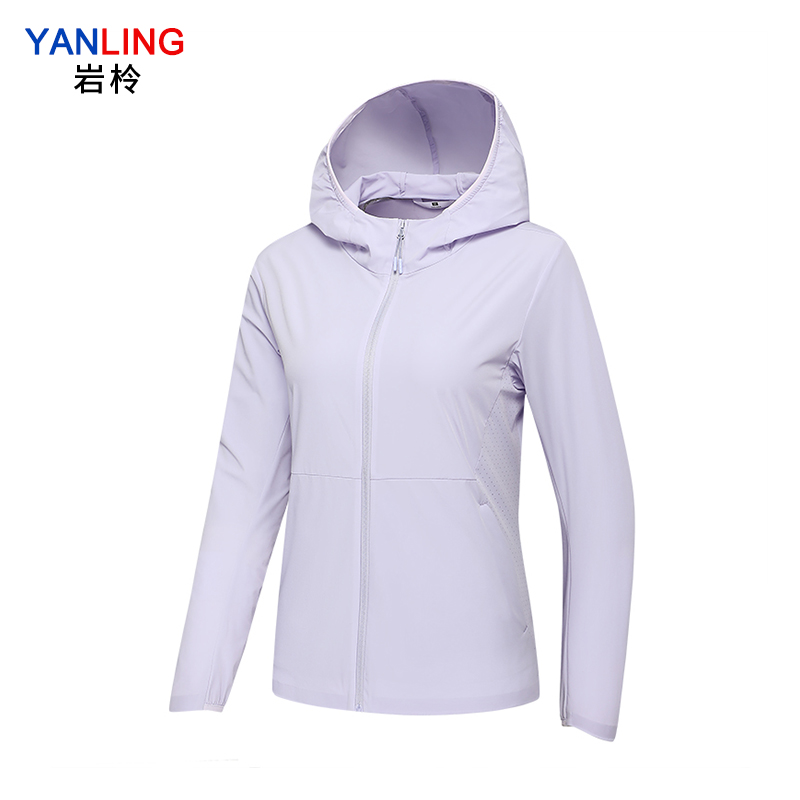 岩柃 梭织连帽运动上衣 25YMSD0131 浅紫 XXL