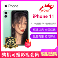 苹果（Apple）iPhone 11 64GB 绿色 移动电信联通4G全网通 A13处理器 GPU抗锯齿效果 夜间模式 后置双1200万像素 全面屏手机