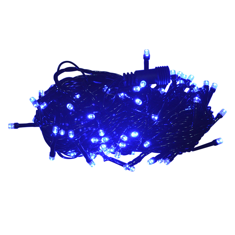 格瑞捷 LED彩灯串 LED-10m-100T 100头 兰 220V 带插头 串高清大图