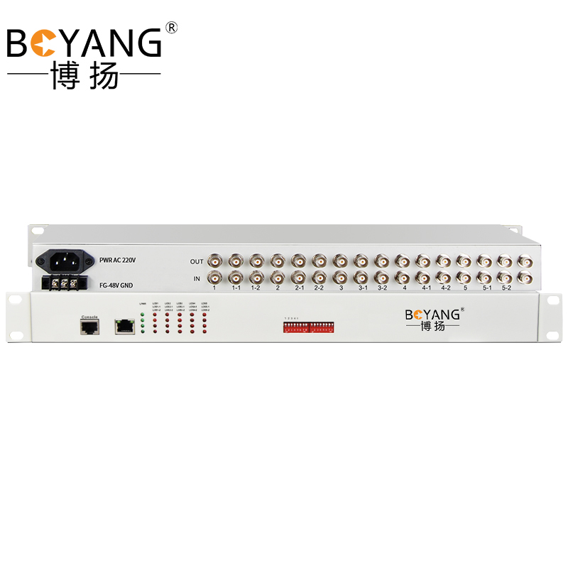 博扬 2M自动切换信道倒换设备 1+1备份 2路E1进 4路E1出 E1倒换设备 机架式 1对价 BY-CE2