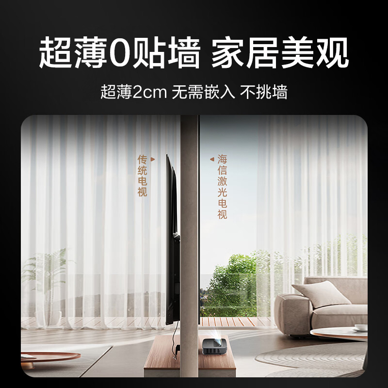 0有害蓝光 超薄屏贴墙性能