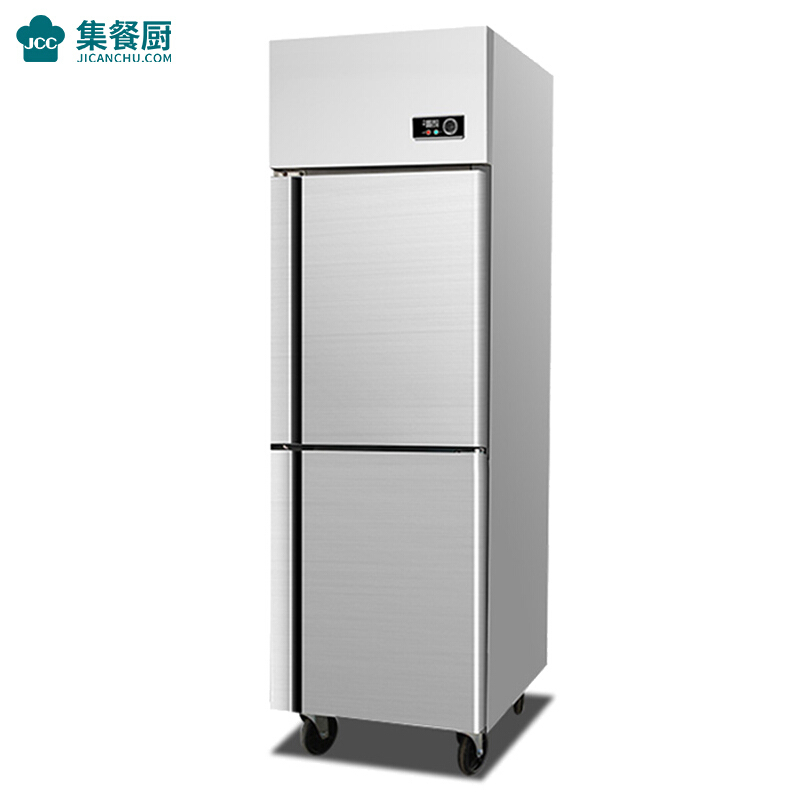 集餐厨双门冰箱商用立式双开门冰柜厨房双温冰箱大容量双门不锈钢冷柜