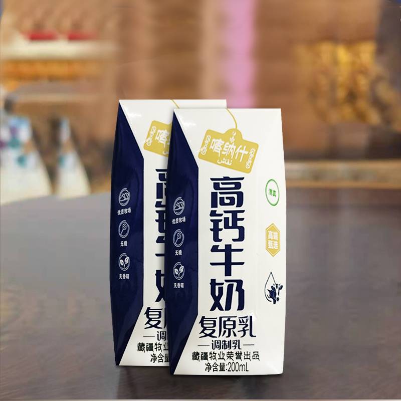 忠厚喀纳什高钙牛奶复原调制乳200ml*10盒年货礼盒