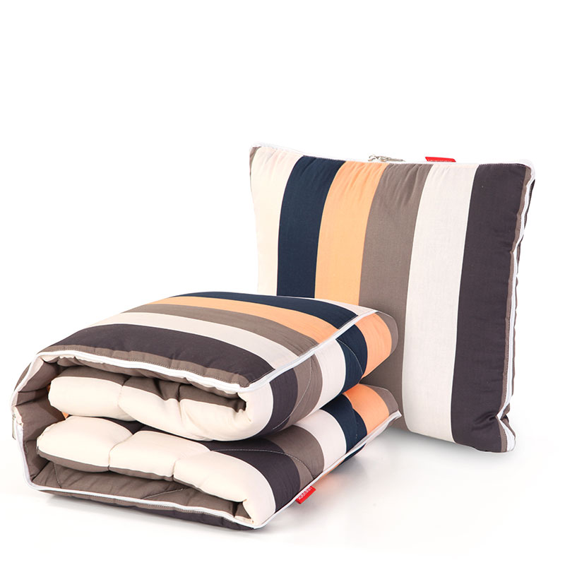 安琪尔抱枕被子复古气息140*180条 棕色 140*180