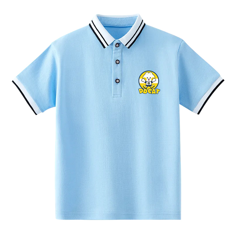叮当猫男童短袖polo衫棉儿童夏季t恤衫中大童新款翻领短袖上衣潮