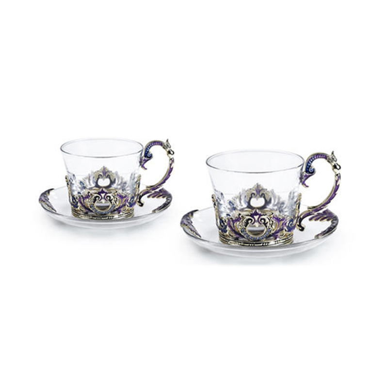 王者风范咖啡对杯 R-9500J 玻璃水杯套装泡茶杯子 (单位:套)