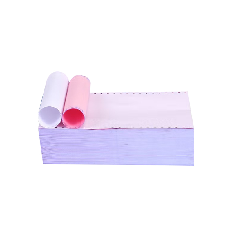 章楷 电脑打印纸120二联二等分 彩色 800页/箱高清大图