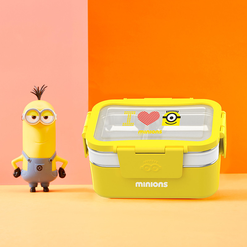 MINIONS 小黄人MN-JBDH01双层保温分格便当盒