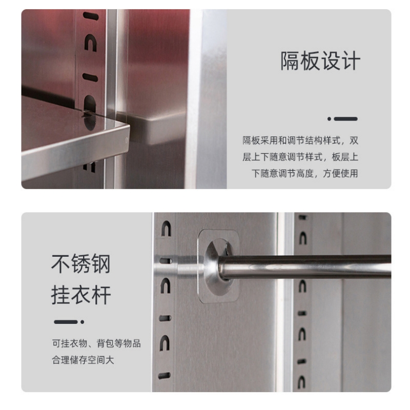 戴劲 201不锈钢消防柜消防器材放置柜应急安全器材箱 高180宽120深40cm高清大图