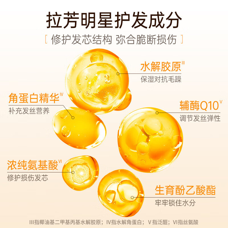 拉芳深层修护发膜 免蒸烫染修护护发素350ml去毛躁开叉滋养亮泽焗油膏高清大图