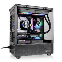 Thermaltake(Tt)钢影透S240海景房机箱 黑色(M-ATX主板/支持240水冷/270°全景台式电脑机箱