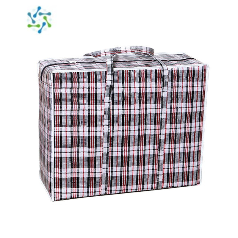 三维工匠超大编织袋手提袋打包袋蛇皮袋搬家袋帆布防水行李袋红白蓝