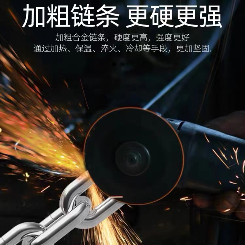 防盗链条锁便携式车防盗铁链子锁 纯铜锁芯加粗款85cm高清大图