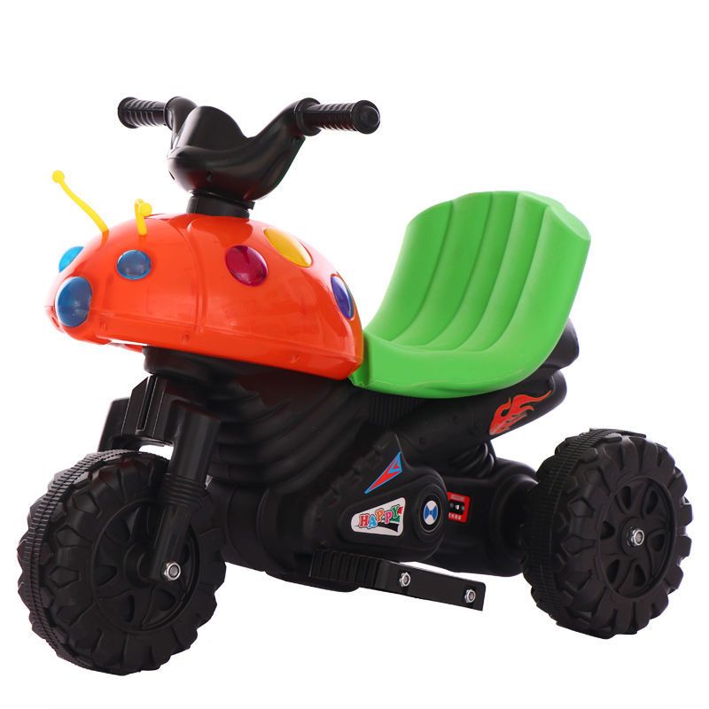 8a电瓶4音乐9灯甲壳虫儿童电动车摩托车电动三轮车小孩男女宝宝可坐