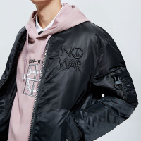 马克华菲羽绒服男短款秋冬时尚贴布印花男士棒球立领短款外套上衣