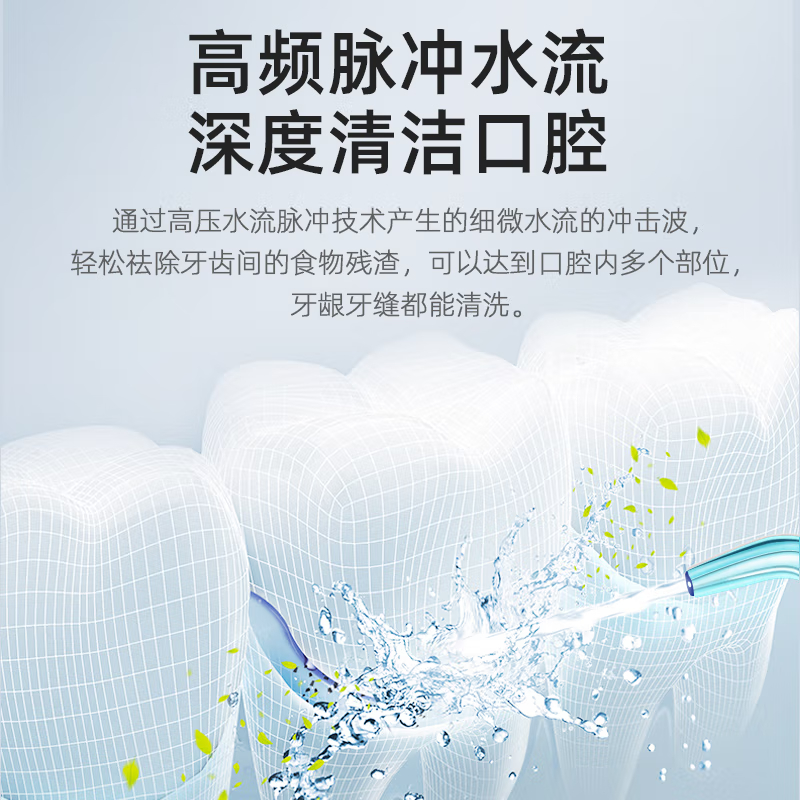 澳得迈(AODMA) 冲牙器/洗牙器/水牙线/洁牙器 可全身水洗 3档脉冲切换 WT-198 白色高清大图