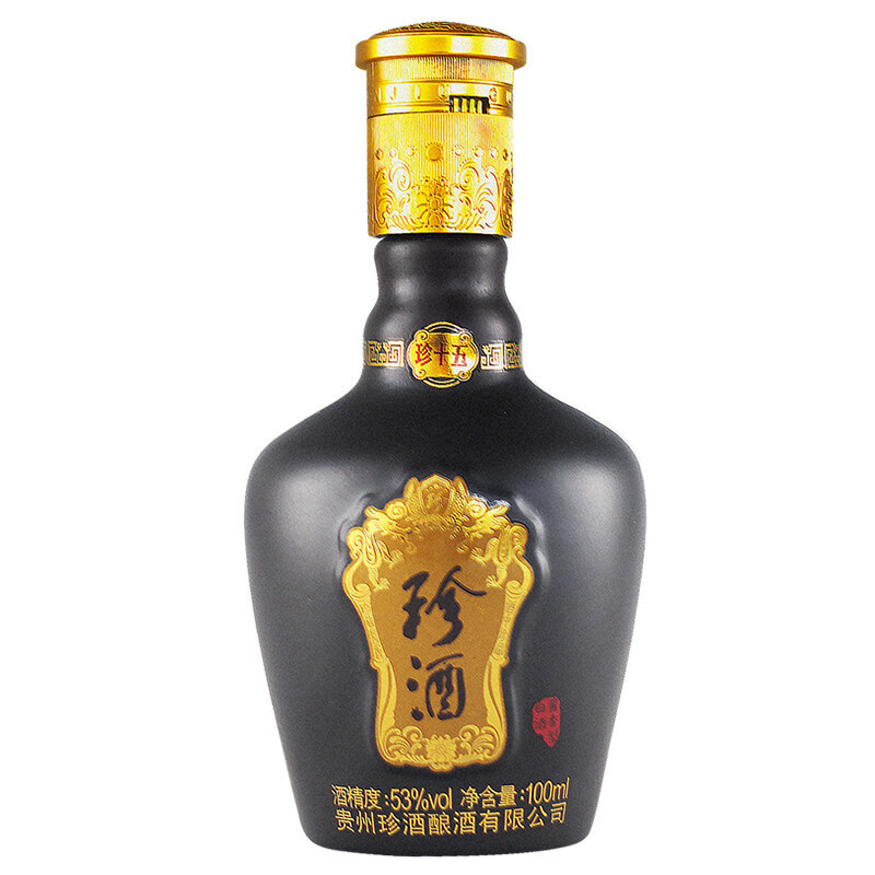 珍酒小珍十五 53度100ml*6瓶小酒版酱香型白酒 纯粮食贵州大曲坤沙酒