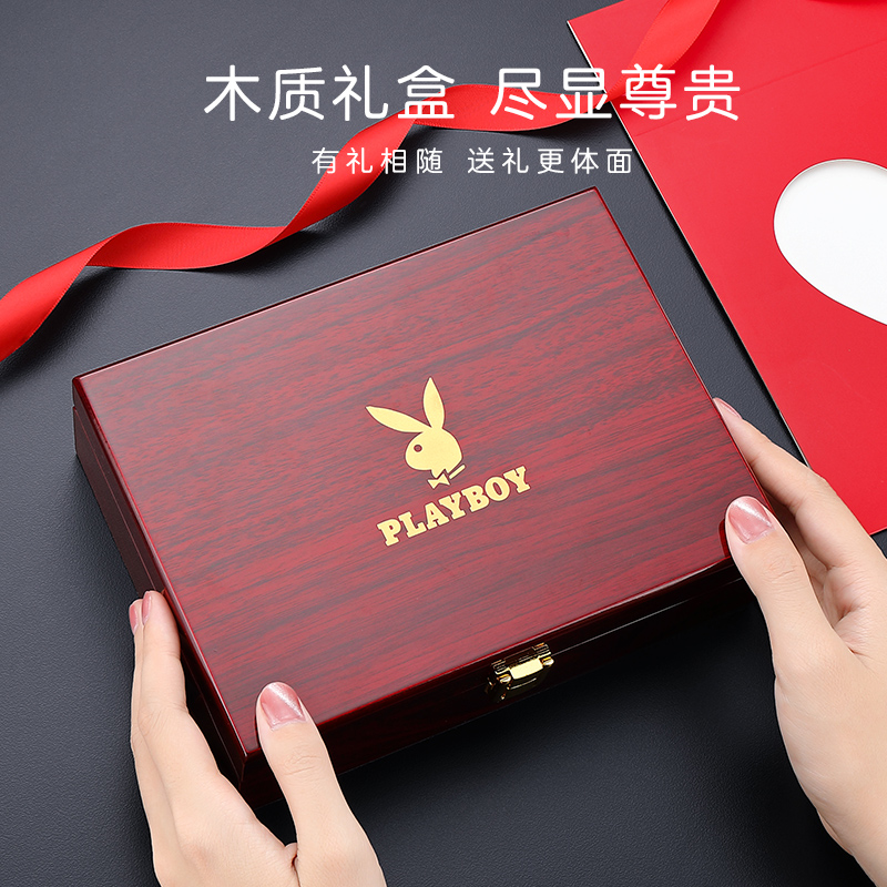 花花公子礼盒款皮带男真皮头层牛皮腰带送爸爸老公父亲节生日爸皮高清大图