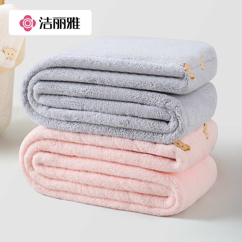 洁丽雅干发帽女超强加厚吸水速干2022新款擦洗头发毛巾包头巾浴帽814-1高清大图