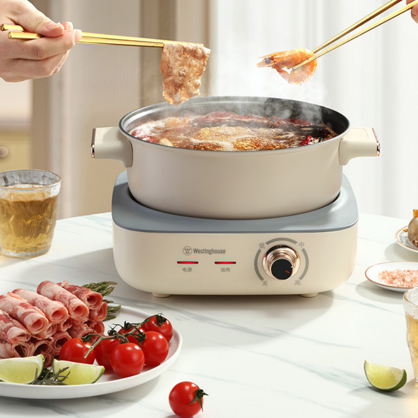 西屋WESTINGHOUSE电火锅WSC40D高效加热多档温控安全防滑底座稳固耐用高清大图
