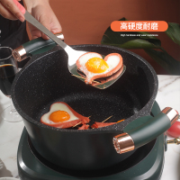 新思特钻石系列麦饭石汤锅ML-2805A不粘锅电磁炉燃气通用家用煮菜双耳小煲汤锅炖锅