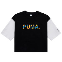 彪马(PUMA)女装 2023夏季新款运动服健身训练潮流时尚舒适透气圆领短袖T恤 535007-01