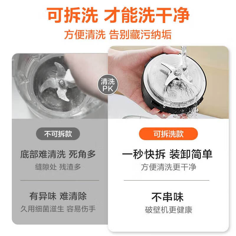 苏泊尔SUPOR破壁机豆浆机榨汁机家用一体机全自动免煮五谷杂粮米糊免洗刀盘可拆免过滤多功能料理机1.5L SPJ617R高清大图
