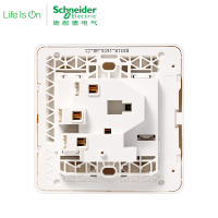 施耐德电气 （Schneider Electric）带开关一开三孔 空调墙壁电源插座面板16A绎尚镜瓷白