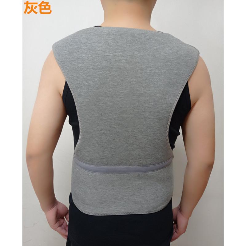 灰色m护背部背心护肩膀马甲男女保护颈椎空调房冬护胃保暖护腰带护