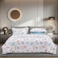 梦洁家纺四件套 云朵绵印花四件套：黛容 床单款 （被套200*230cm）