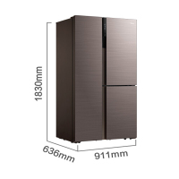 【99新】美的(Midea) BCD-501WKGPZM(E) 501升美的三开门对开门节电冰箱 家用 变频 节能冰箱
