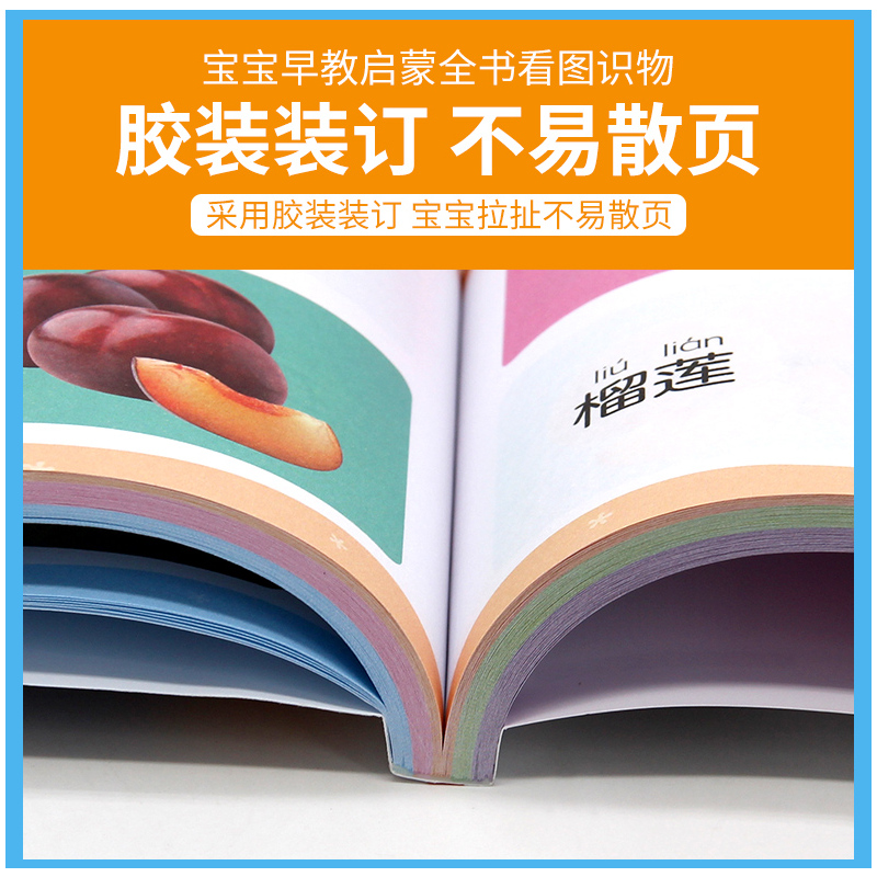 单本全册 [正版]儿童认物大全 识物图书实物认图幼儿看图识物书本早教2岁多图片一岁半宝宝早教书动物认知卡片1到3岁两岁半