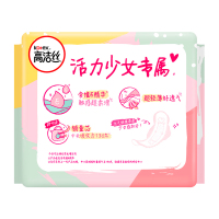 高洁丝经典系列丝薄棉柔少女肌卫生巾日用6片*1包姨妈巾