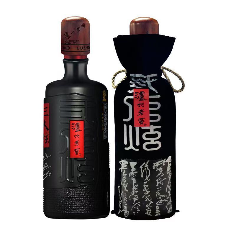 泸州老窖2018年老酒三人炫 52度 1L*4瓶 浓香型白酒 商务宴请送礼佳品高清大图