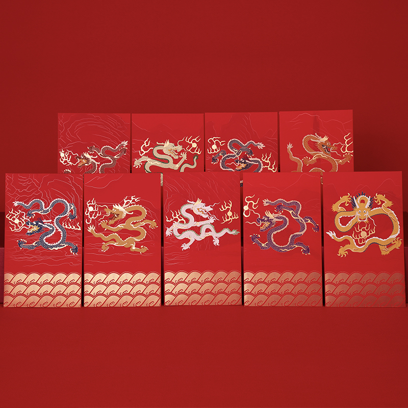 [正版]故宫文创故宫福盒龙腾春望2024年新春礼盒龙春联福字红包春条