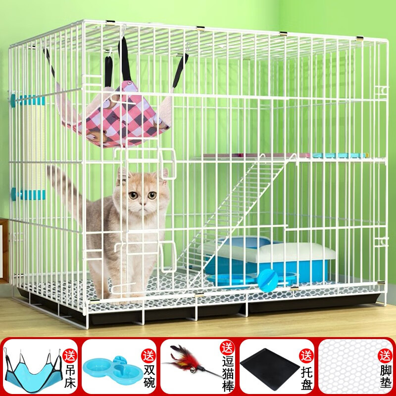 猫笼加粗可折叠猫笼子大号家用猫别墅双层三层四层猫舍猫窝猫产房猫咪用品