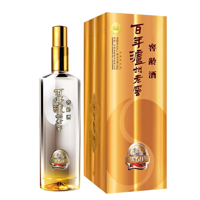 泸州老窖窖龄60年浓香型白酒52度500ml单瓶装