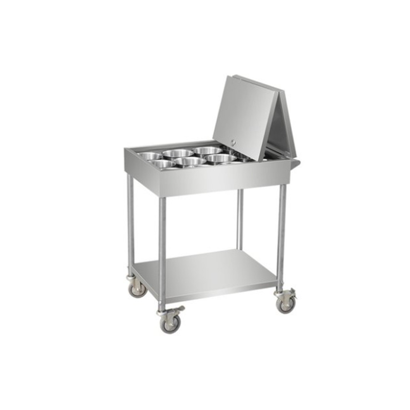 企采严选 不锈钢调料车商用厨房调料台餐车手推车调料架收纳架简易调味车640*480*800高清大图