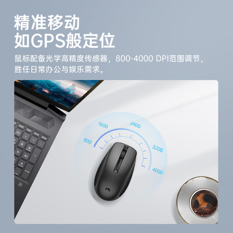 惠普(HP)655无线键鼠套装4R009AA黑色 人体工学巧克力键帽 办公笔记本台式电脑通用