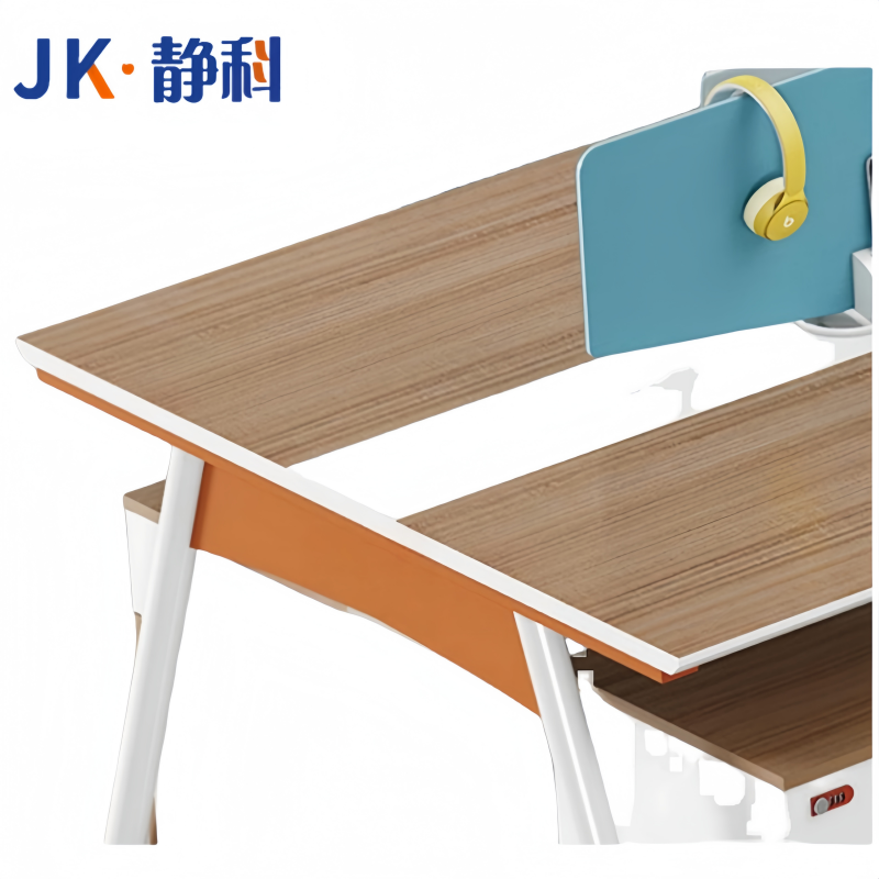 静科办公桌椅套装120*120*75cm+椅子2把套高清大图