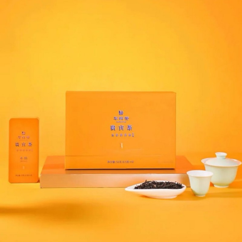 苏宁 上企优品 华祥苑贵宾茶水仙乌龙茶礼盒 单位51g/盒 偏远地区不发货