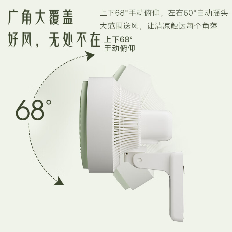 美的(Midea)电风扇 壁扇家用挂壁风扇卧室客厅轻音节能摇头电扇大风力空气循环扇 FWA23UR[电子遥控式]高清大图
