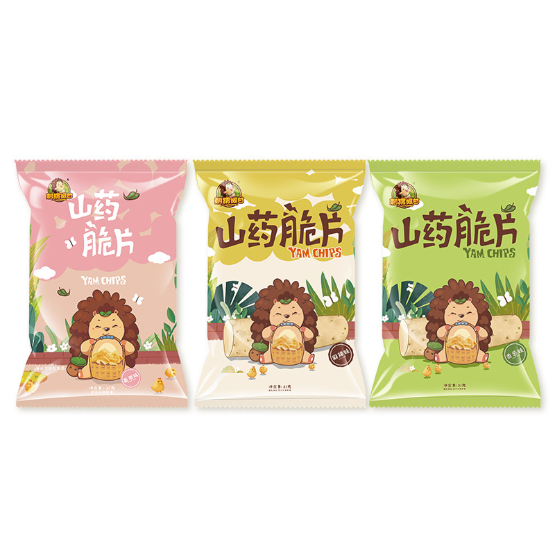 刺猬阿甘 网红山药脆片 麻辣香葱番茄口味组合装31g*3